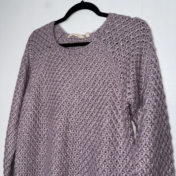 Soft Surroundings Women’s Purple Knit Sweater Gold Detail Size Medium - Picture 3 of 5